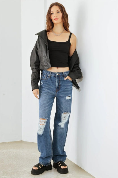 HAMMER COLLECTION Distressed High Waist Jeans