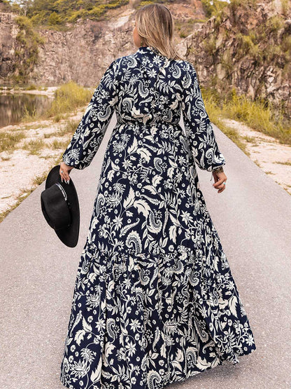 Plus Size Long Sleeve Maxi Dress